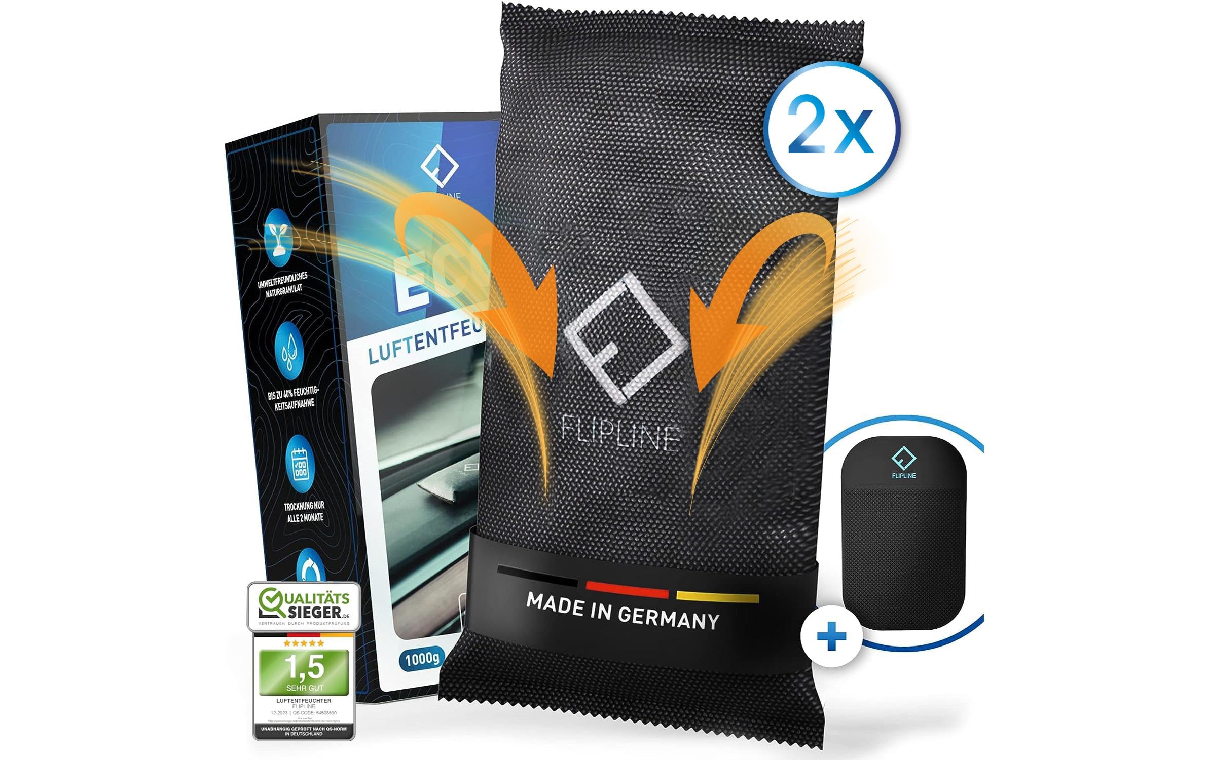 Flipline Auto-Luftentfeuchter 1 kg 2er Set