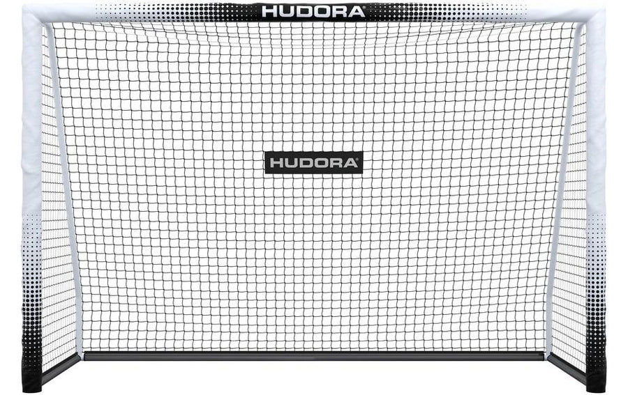 Hudora Fussballtor Pro Tect 240 Advanced Weiss/Schwarz