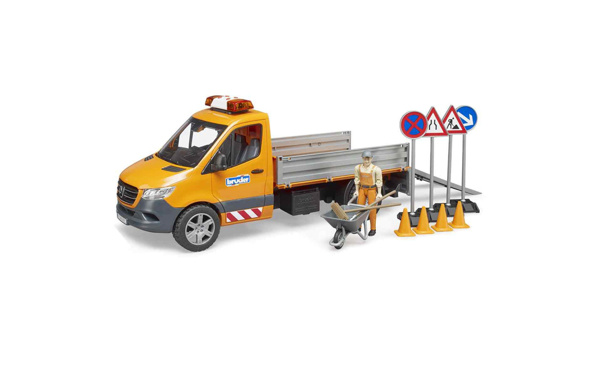 Bruder Spielwaren City MB Sprinter Kommunal mit Fahrer