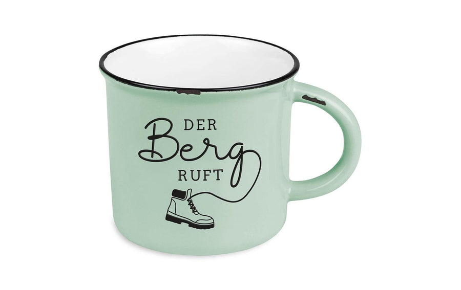 Grafik Werkstatt Vintage Becher Bergglück