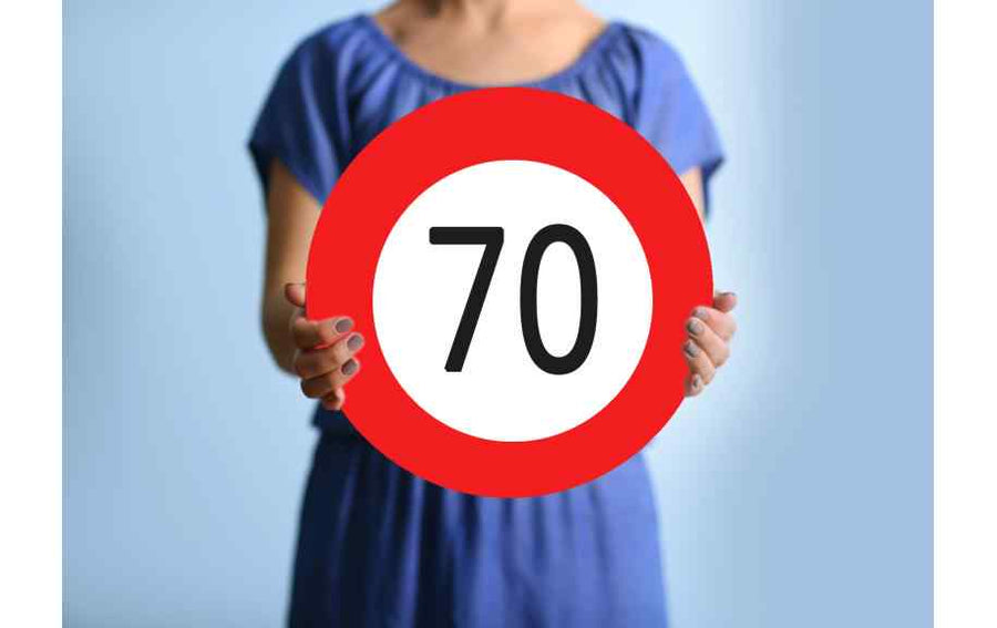 Trendcompany Verkehrsschild zum 70. Geburtstag 45 cm