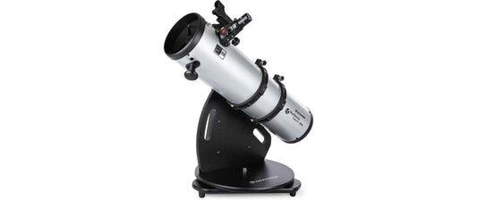 Celestron SSE 150-mm-Tisch-Dobson-Teleskop mit silbernem Tubus und schwarzer Montierung