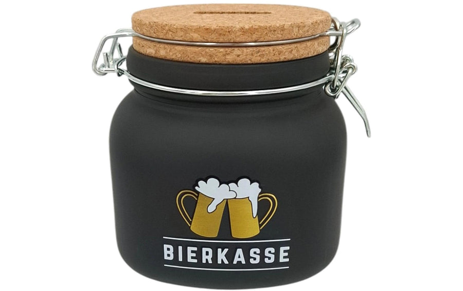 Trendcompany Spardose Bierkasse Glas