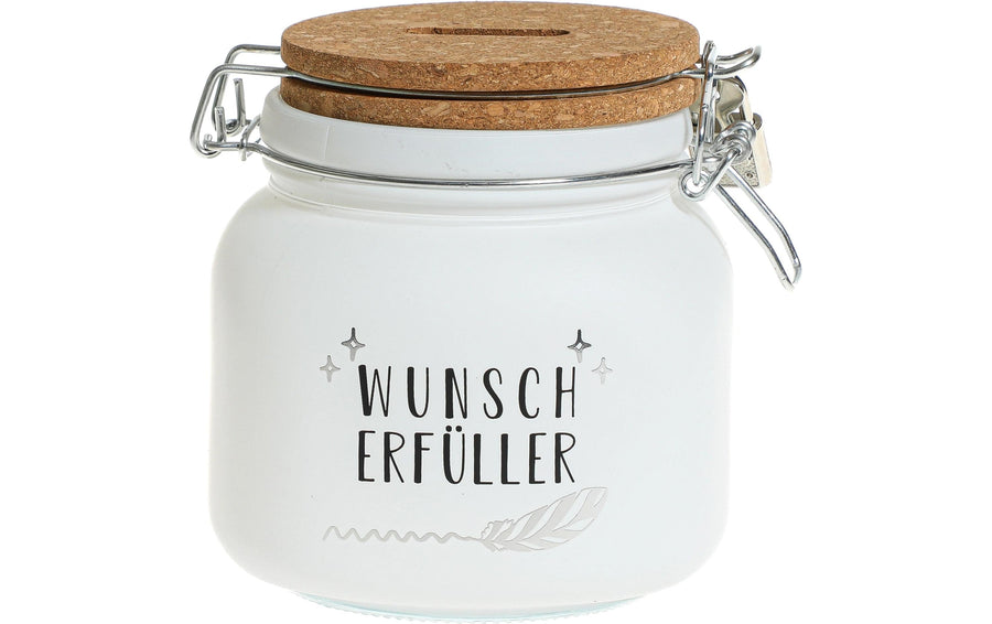 Trendcompany Spardose Wunscherfüller Glas