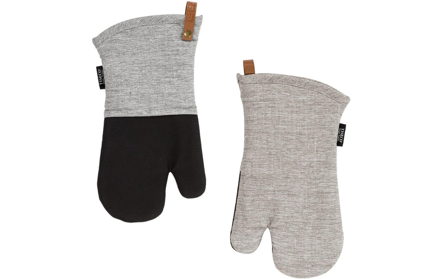 Tiseco Ofenhandschuh grau Baumwolle Polyester Universalgröße Grills & Feuerstellen Tiseco