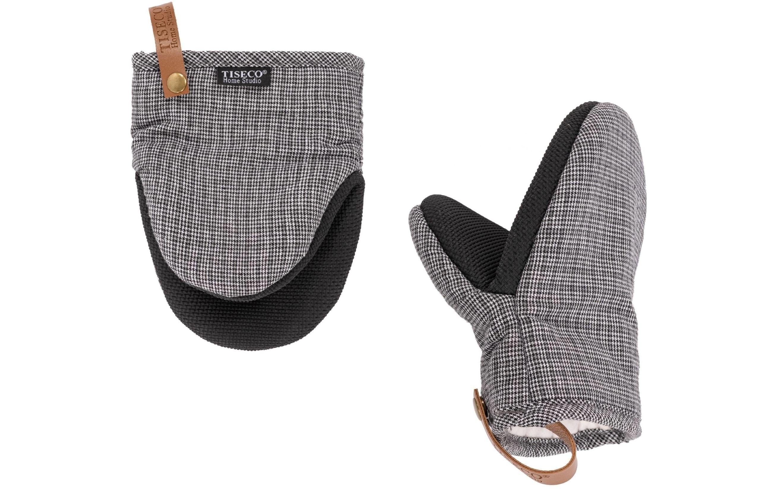 Tiseco Ofenhandschuh SHERLOCK Baumwolle Polyester Grau/Schwarz Universal Grills & Feuerstellen Tiseco
