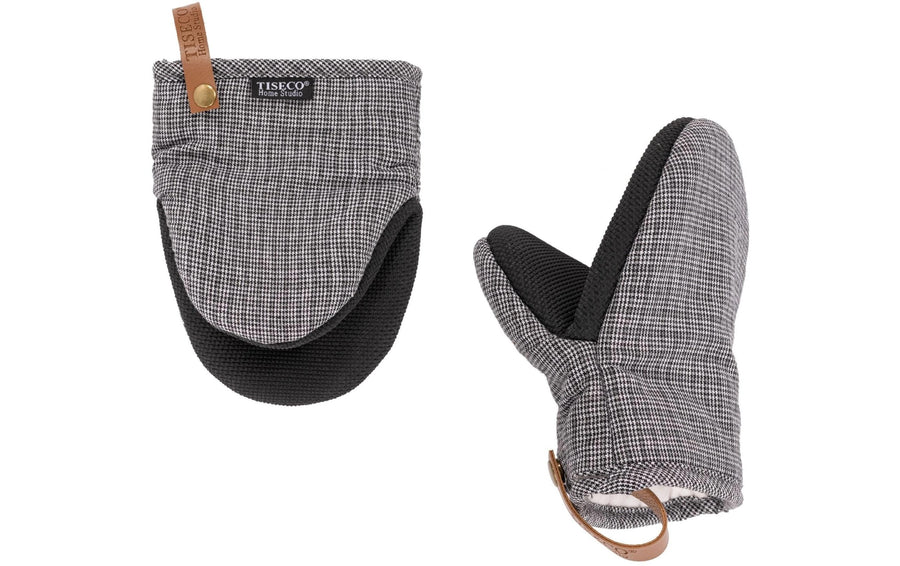 Tiseco Ofenhandschuh SHERLOCK Baumwolle Polyester Grau/Schwarz Universal Grills & Feuerstellen Tiseco