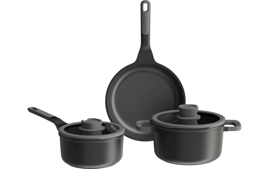 BergHOFF Bratpfanne Pfannen-Set Leo Stone+ 5-teilig 18 cm Aluminium