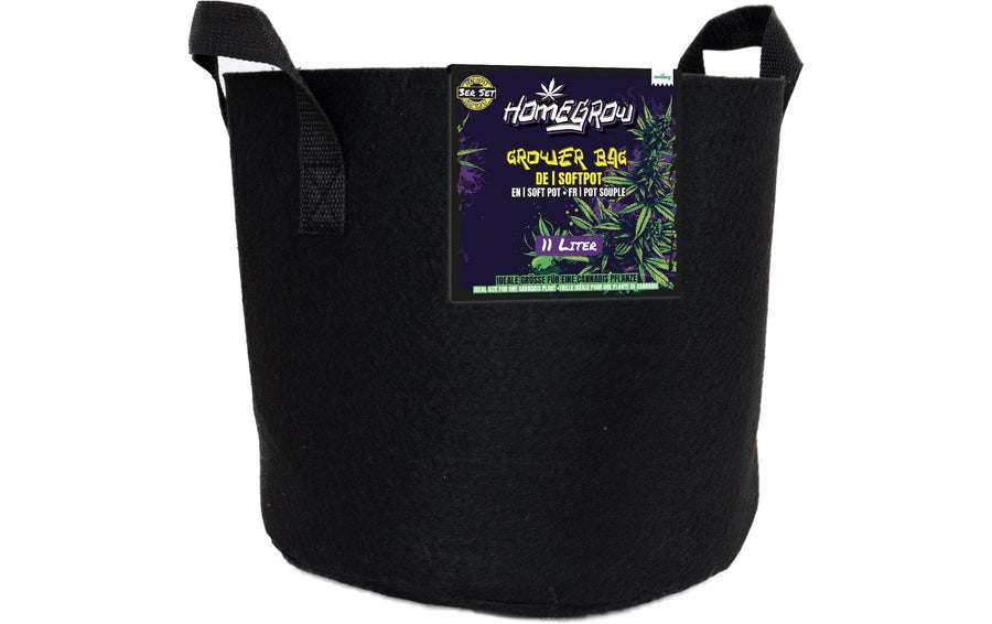 Romberg Grower Bag Softpot, 3er Set ,11 Liter ø 25 cm, Höhe 21 cm