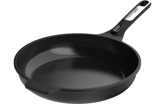 BergHOFF Leo Phantom Bratpfanne aus schwarzem Aluminium mit langem Griff, 28 cm