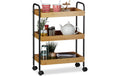 relaxdays Servierwagen mit 3 Ablagen 70 x 50 x 28 cm