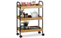 relaxdays Servierwagen mit 3 Ablagen 70 x 50 x 28 cm