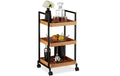 relaxdays Servierwagen mit 3 Etagen 69,5 x 37 x 34 cm
