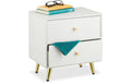 relaxdays Nachttisch mit goldenen Beinen 41,5 x 40 x 32,5 cm