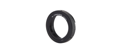 Celestron T-Ring für Canon EOS, schwarzer runder Teleskopadapter mit geriffeltem Außenring