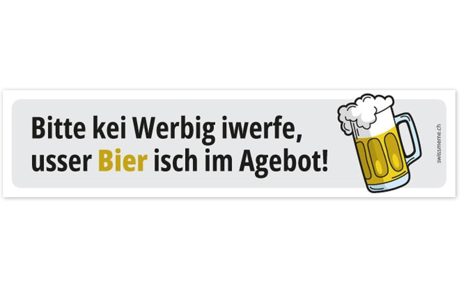 Swissmeme Sticker «Kei Werbig