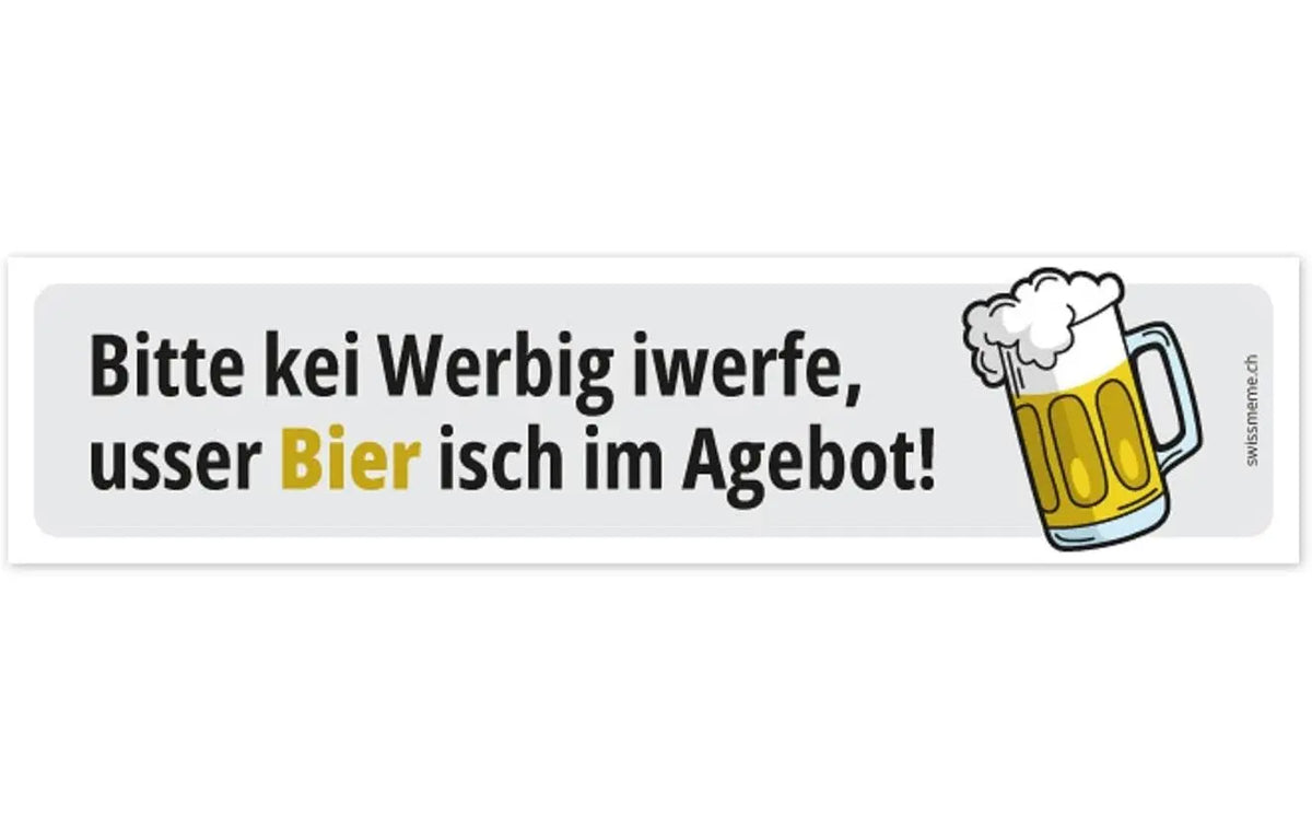 Swissmeme Sticker «Kei Werbig