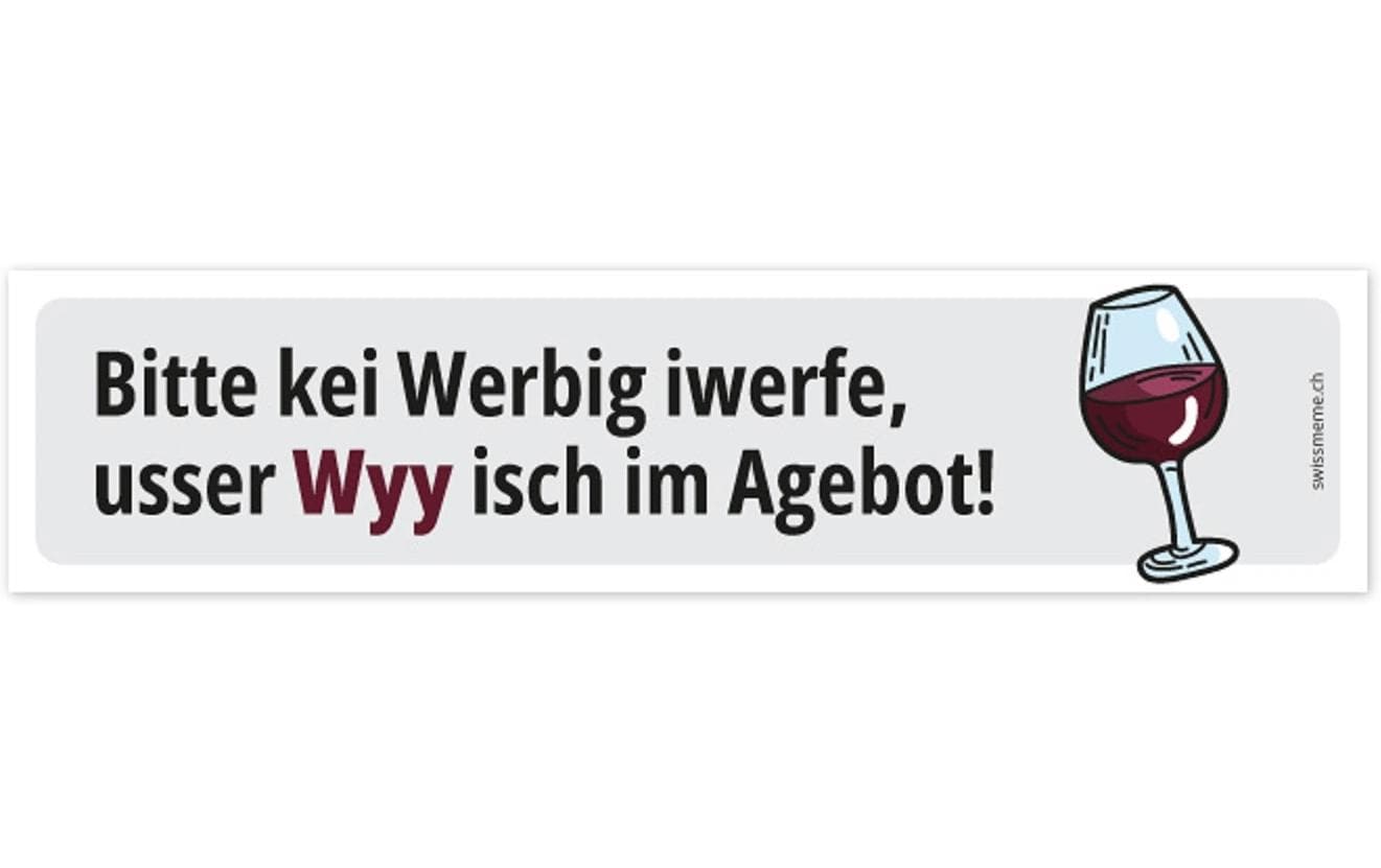 Swissmeme Sticker «Kei Werbig