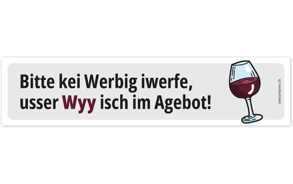 Swissmeme Sticker «Kei Werbig