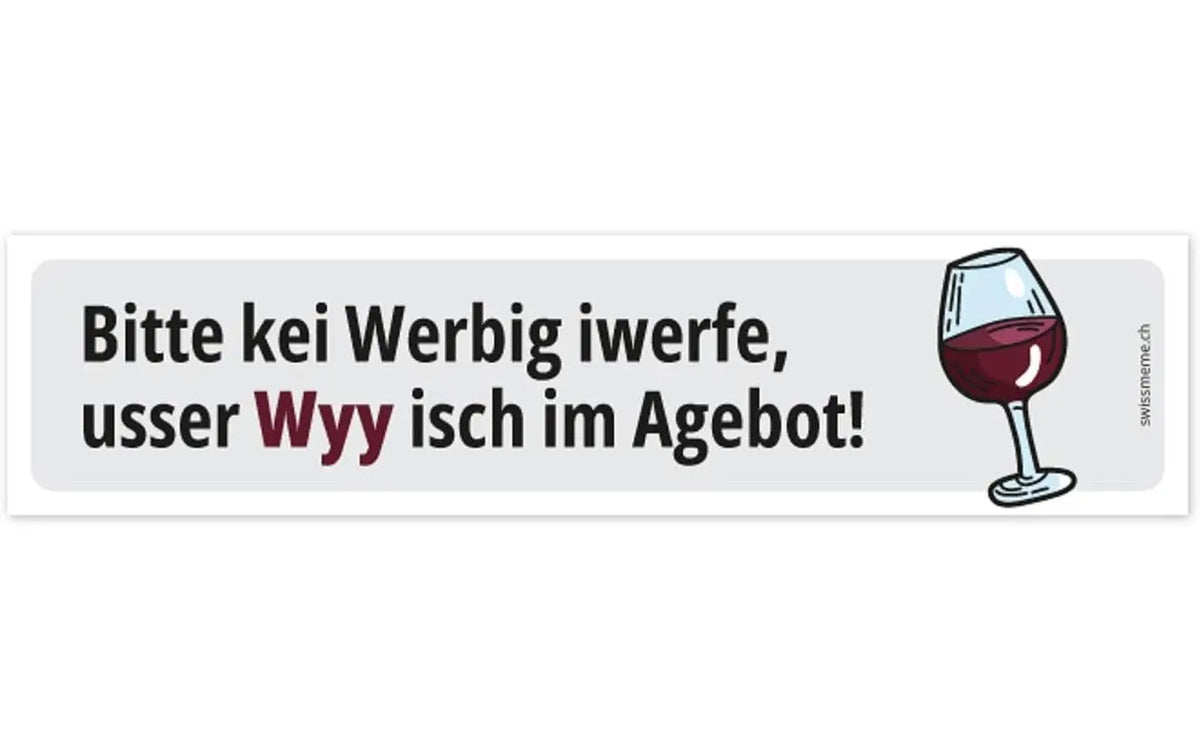 Swissmeme Sticker «Kei Werbig