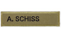 Swissmeme Scherzartikel Patch – Namensschild: A. Schiss