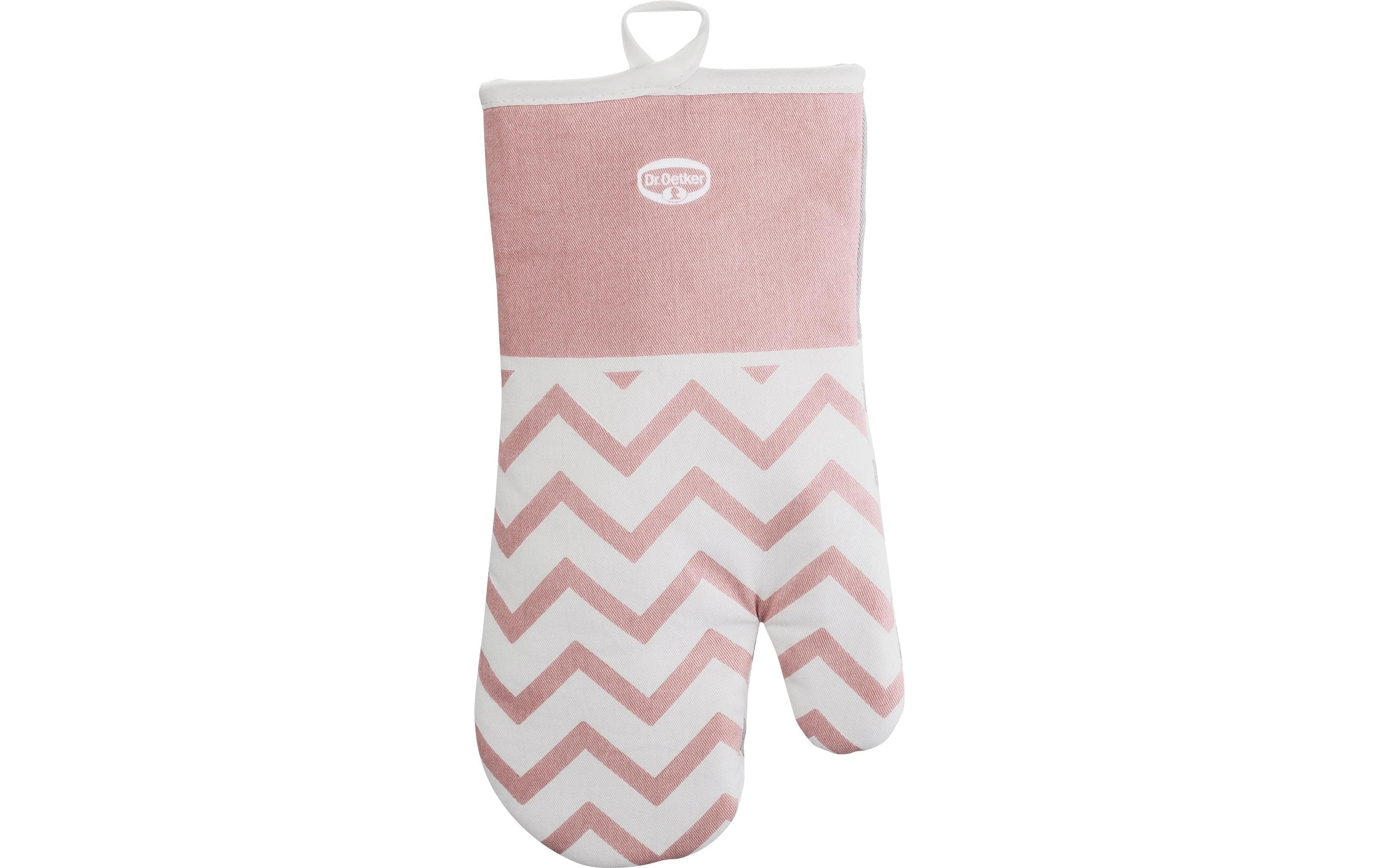 Dr. Oetker Backhandschuh Baumwolle Polyester Rosa/Grau 32x18 cm Grills & Feuerstellen Dr.Oetker
