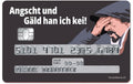 Swissmeme Kreditkarten-Sticker Angscht und Gäld, 8.4 x 5.3 cm