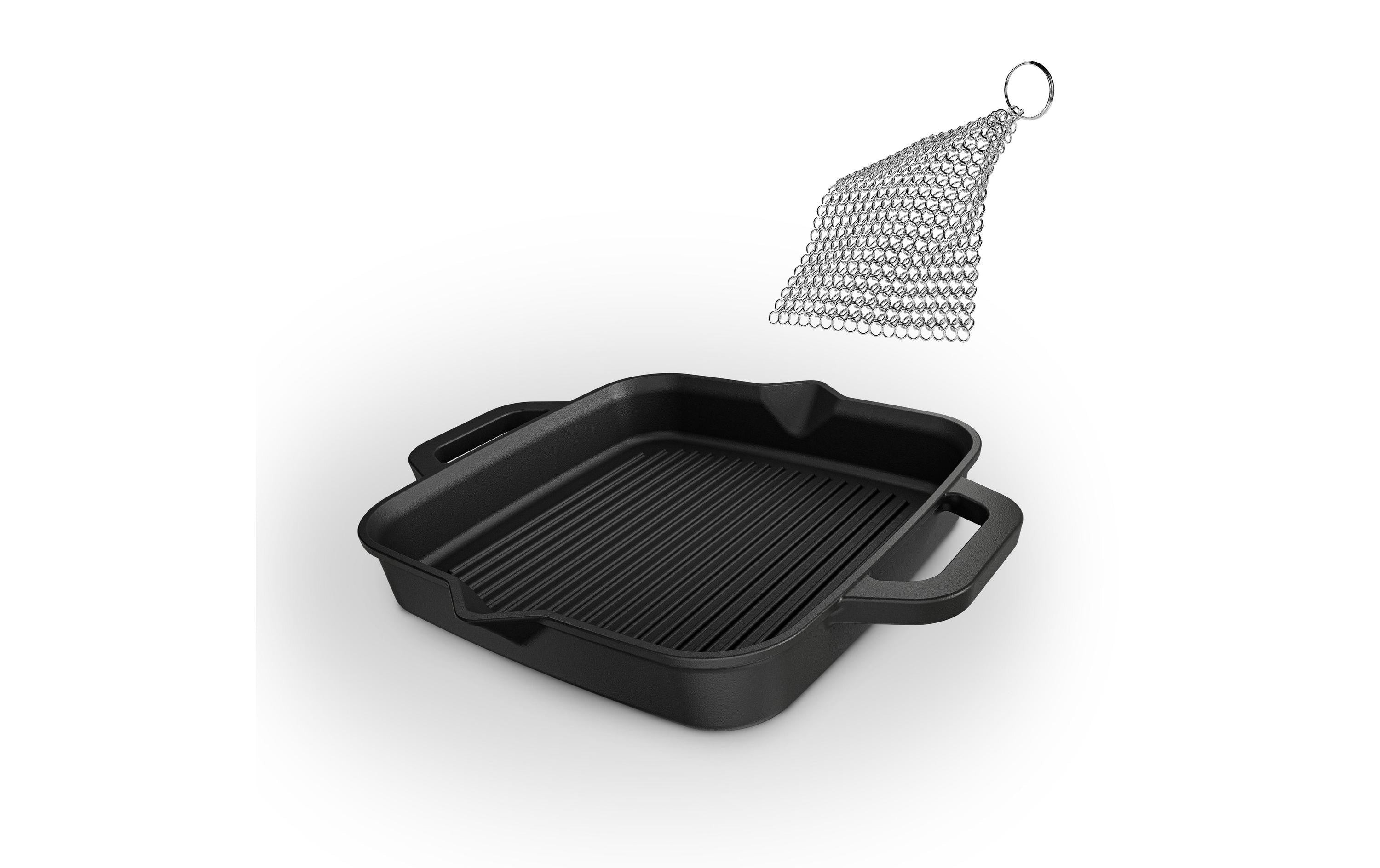 Gusseisen Grillpfanne 26cm mit Ringreiniger aus Gusseisen Grills & Feuerstellen Gusskoenig