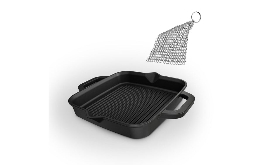 Gusseisen Grillpfanne 26cm mit Ringreiniger aus Gusseisen Grills & Feuerstellen Gusskoenig