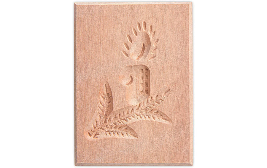 Städter Springerle-Model Zweig mit Kerze 5.5 x 8 cm
