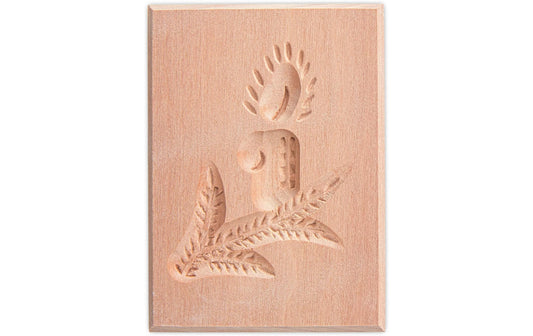 Städter Springerle-Model Zweig mit Kerze 5.5 x 8 cm