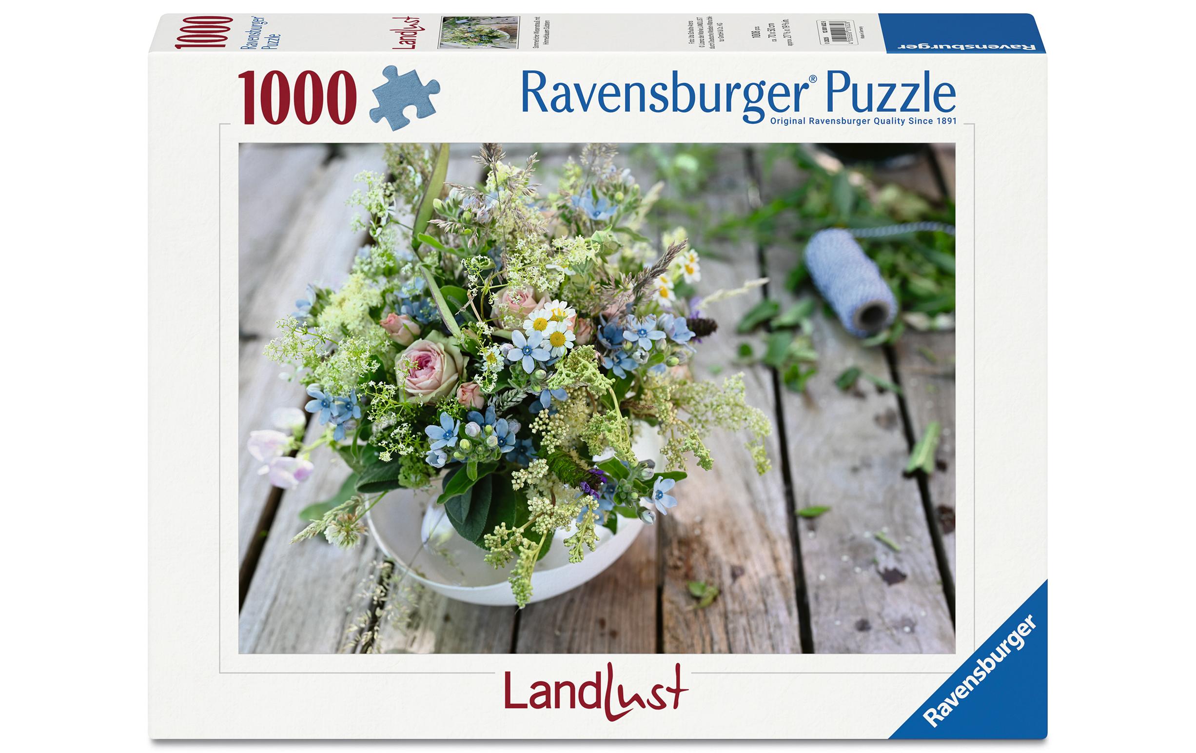 Ravensburger Puzzle Sommerlicher Wiesenstrauss mit Himmelblauem Südstern