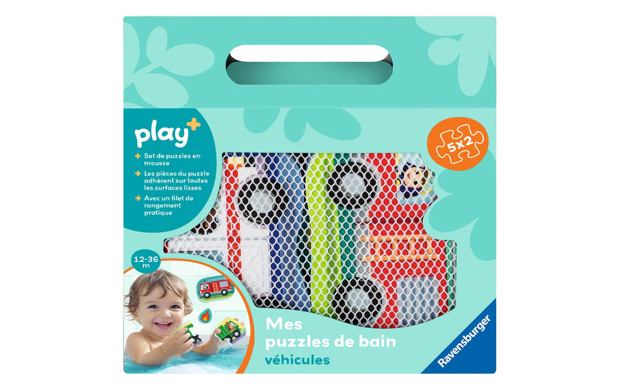 play+ Mes puzzles de bain: véhicules FR