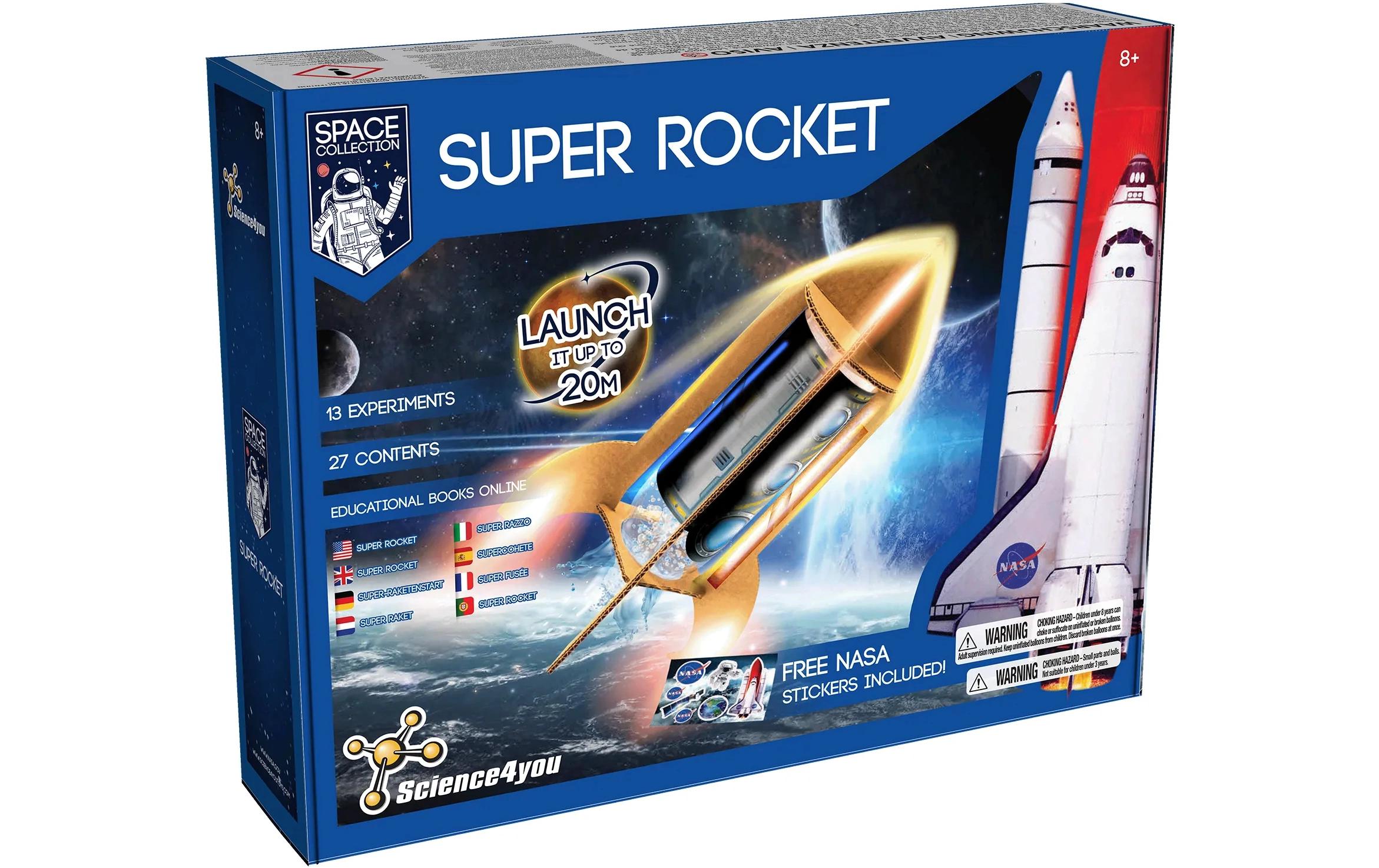 Science4you Experimentierkasten NASA Super Rocket, 27-teiliges Set