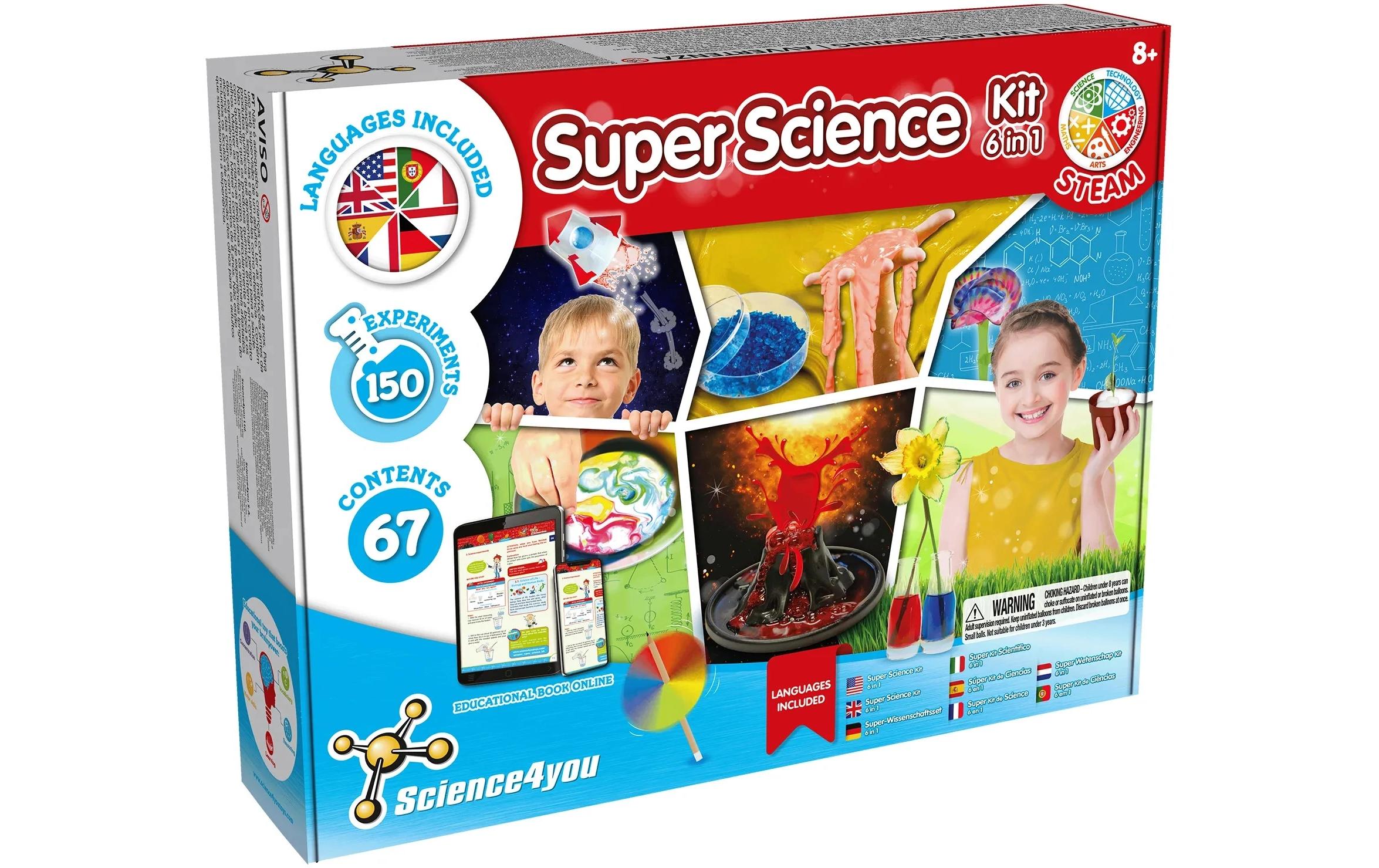 Science4you Experimentierkasten Super Science Kit, 6 in 1