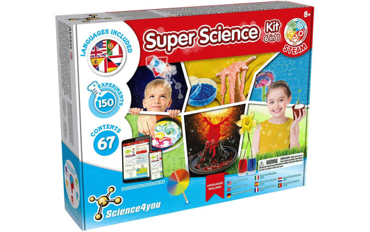 Science4you Experimentierkasten Super Science Kit, 6 in 1