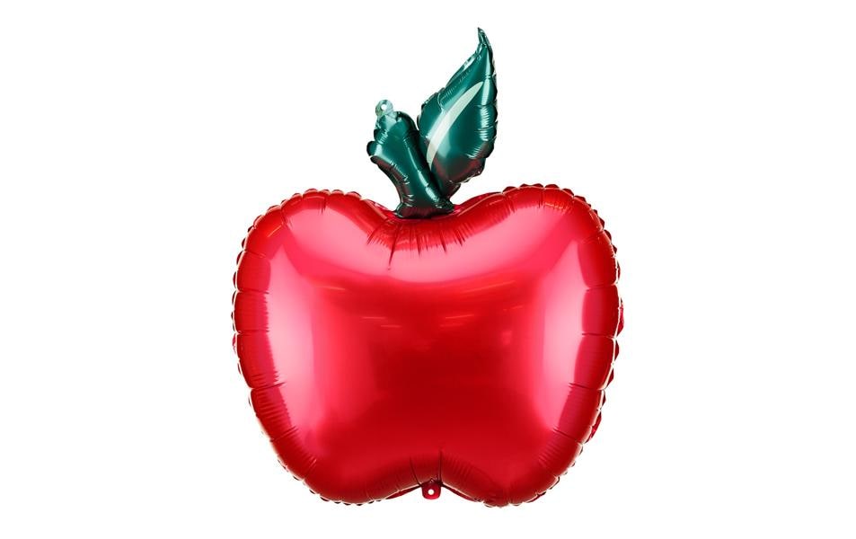 Partydeco Folienballon Apfel, Rot, 45 x 57 cm, 1 Stück