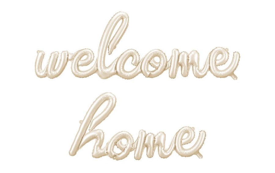 Partydeco Folienballon Welcome Home, Cappuccino, 258 x 55 cm, 1 Stück
