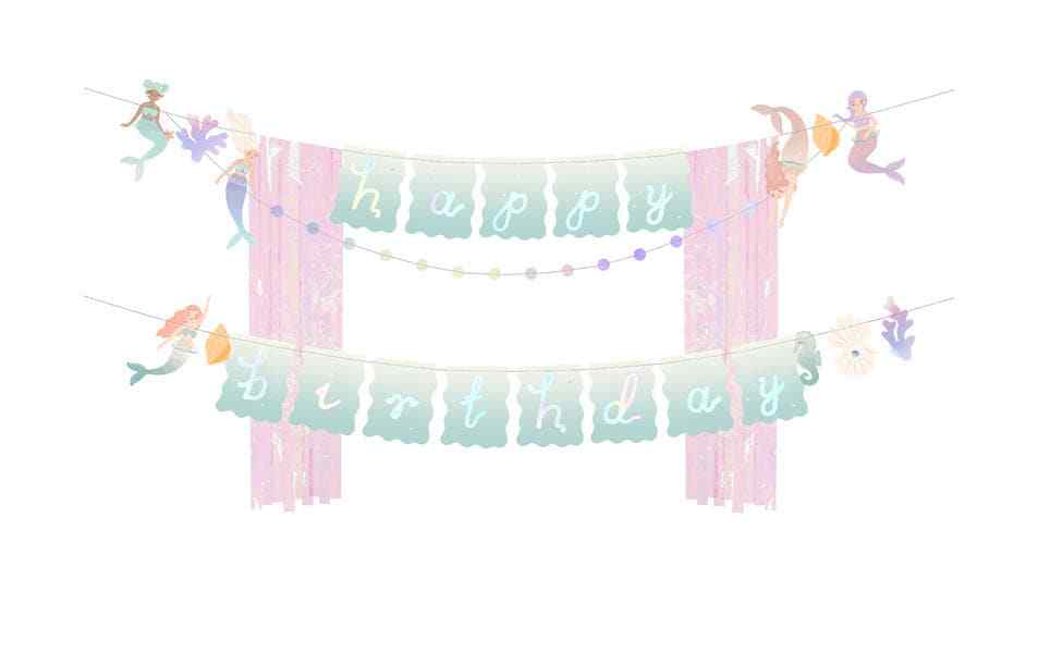 Partydeco Girlande Meerjungfrau