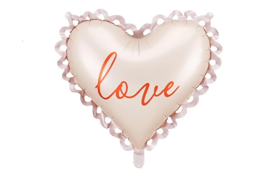 Folienballon Herz Beige Gold 45 cm von Partydeco
