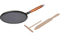 Staub Crêpepfanne Crêpes- mit Holzgriff 3-teilig 28 cm Eisen