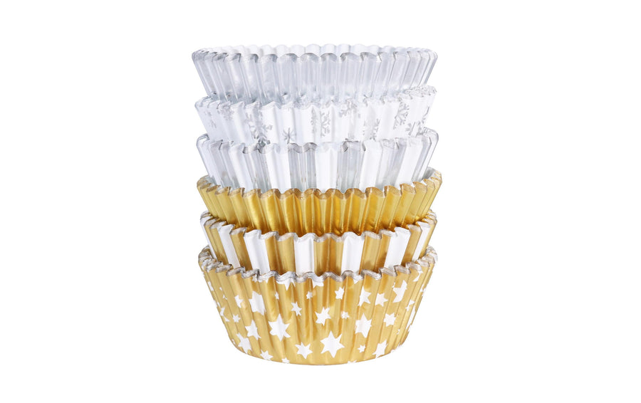 PME Muffin-Backform Set Gold und Silber, 100 Stück