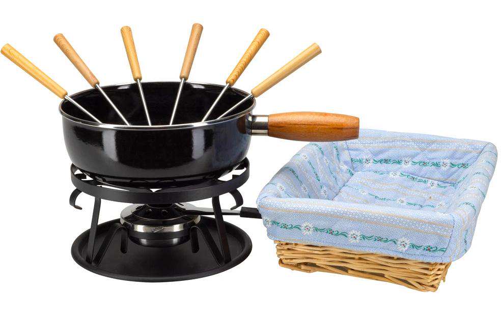 Nouvel Käsefondue-Set Modern Black, Schwarz