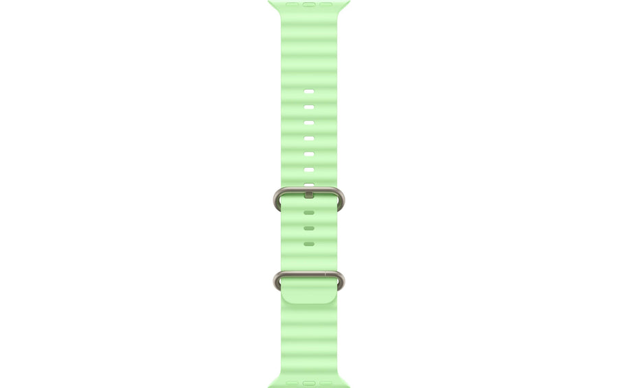 Apple Ocean Band 49 mm Neon Green Natural Titanium