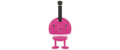 Hoptimist Kofferlabel Schwarz/Pink
