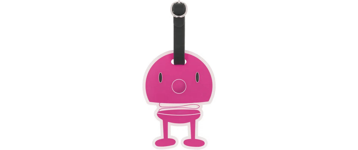 Hoptimist Kofferlabel Schwarz/Pink