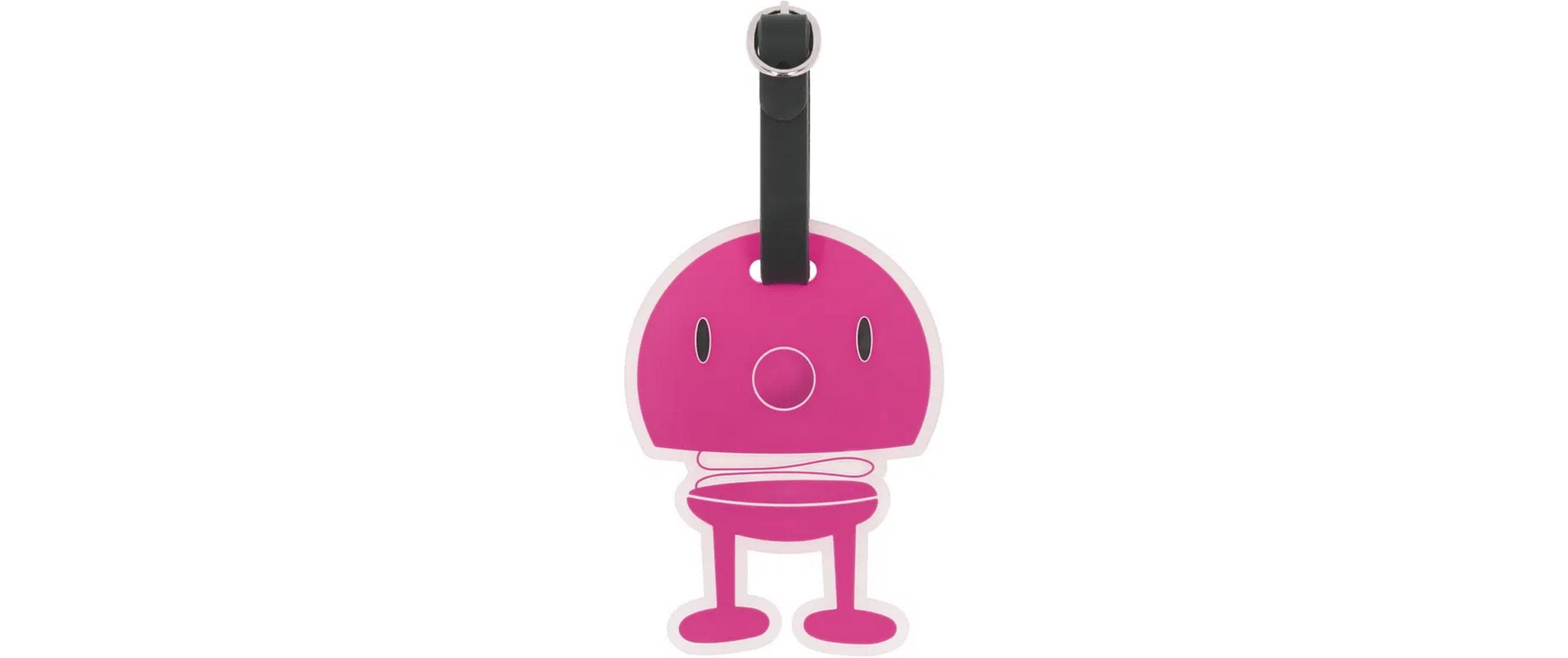 Hoptimist Kofferlabel Schwarz/Pink