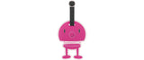 Hoptimist Kofferlabel Schwarz/Pink