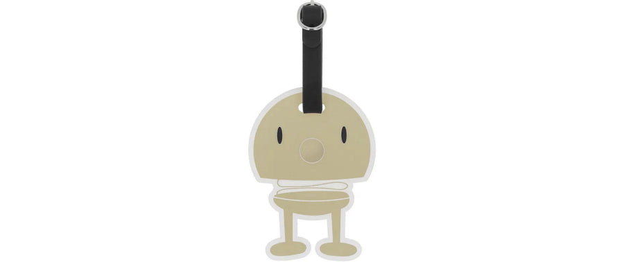 Hoptimist Kofferlabel Schwarz/Beige