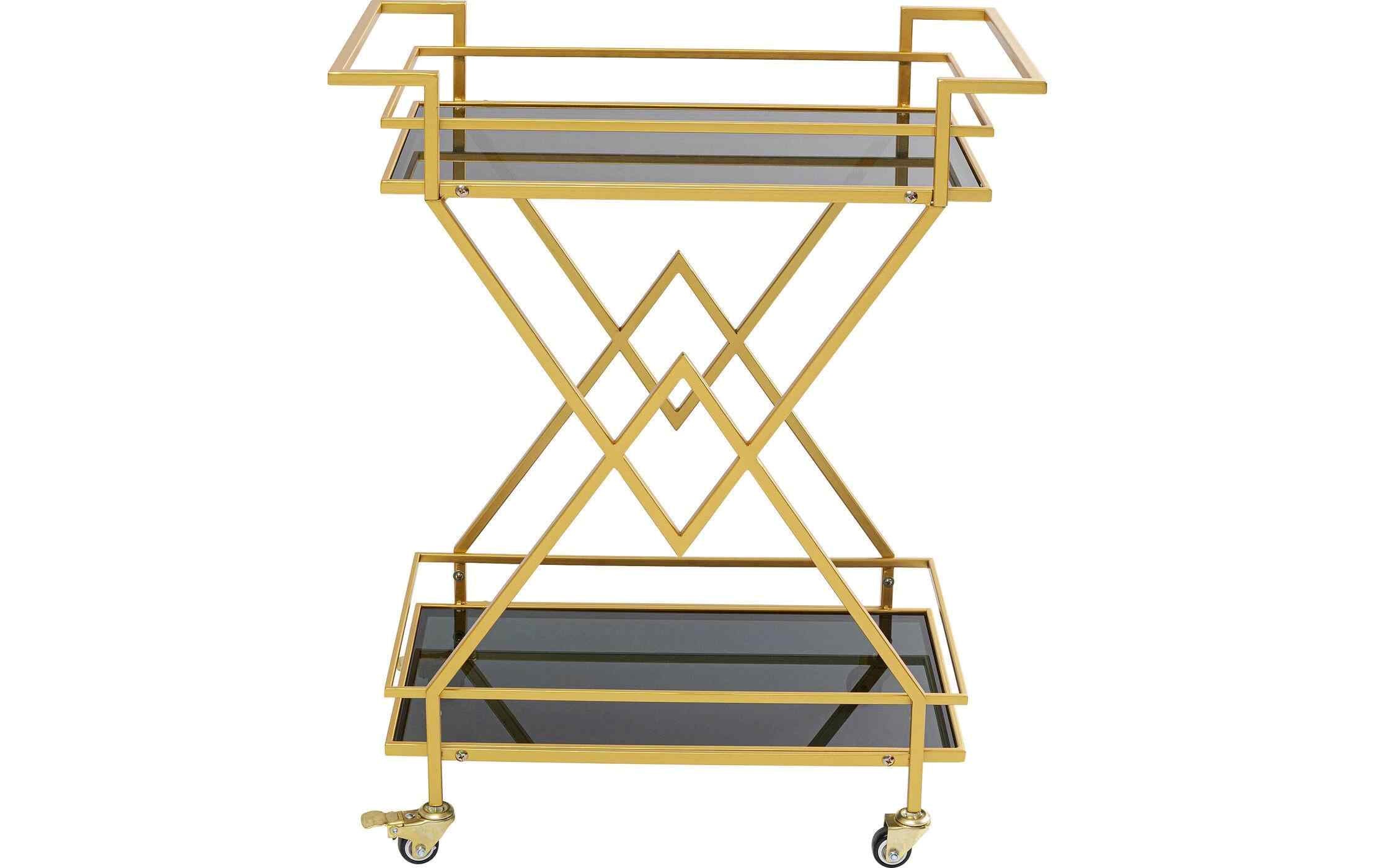 Kare Servierwagen Pyramids Schwarz/Gold